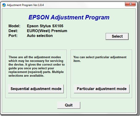 Adjustment Program Epson Stylus Photo T50